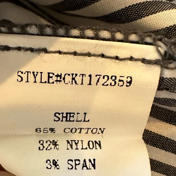 Melloday Women's Large Blue and White Striped Off the Shoulder Blouse - Picture 7 of 7